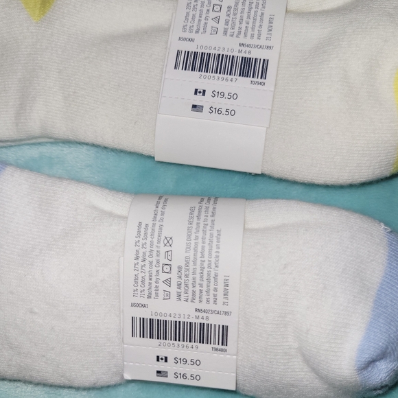 🆕️ Janie And Jack Ladies Crew Sock Bundle White Pastel Double Stripe Retro Look - Picture 9 of 9